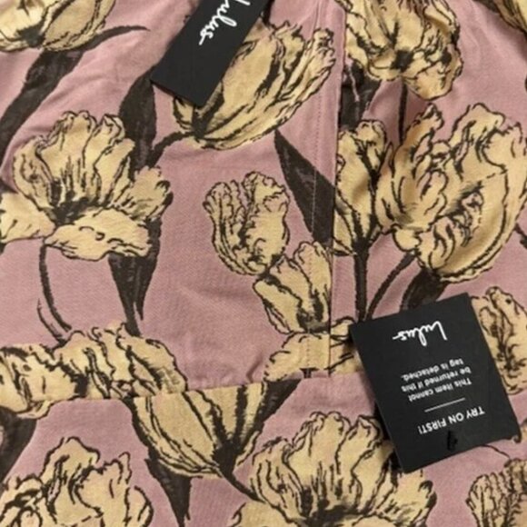 Lulus Gowning Around Mauve Floral Jacquard Strapless Maxi Dress NWT - Picture 7 of 11